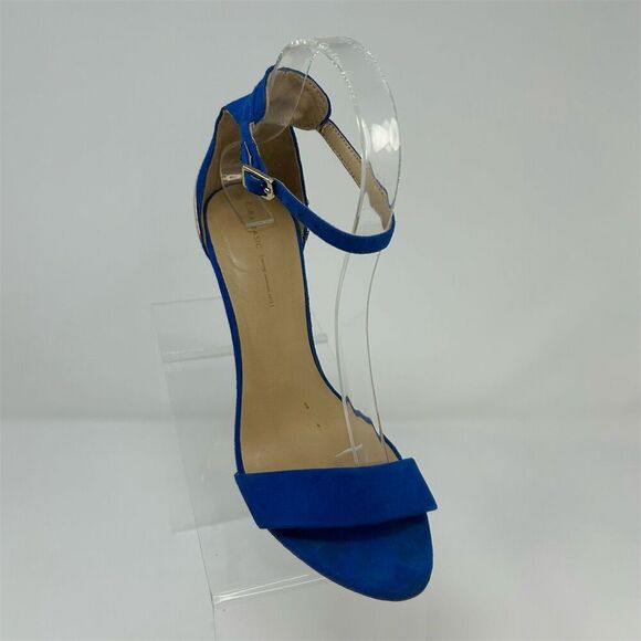 Zara Women's Blue Strappy Heels Gold Stiletto Size 36 (US 5.5-6) Party Shoes - Picture 2 of 11